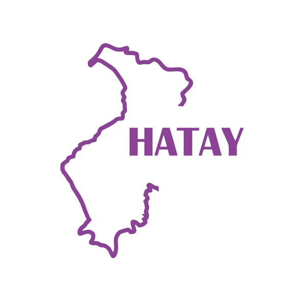 Hatay Harita Araba Sticker 17x17 Cm Mor ürün görseli 1