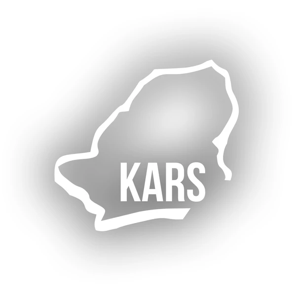 Kars Harita Araba Sticker 17x17 Cm Beyaz ürün görseli 1