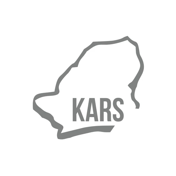Kars Harita Araba Sticker 17x17 Cm Gri ürün görseli 1