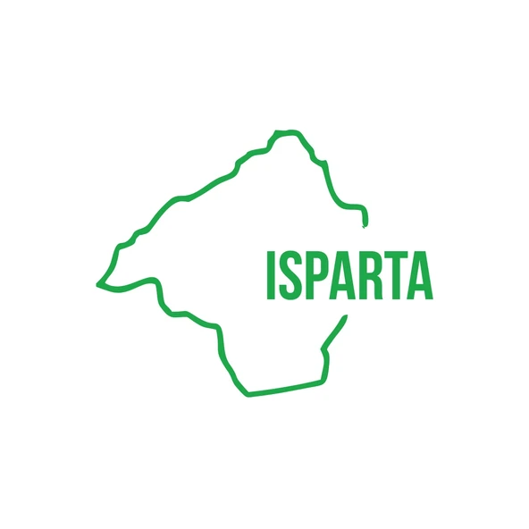 Isparta Harita Araba Sticker 17x17 Cm Yeşil ürün görseli 1