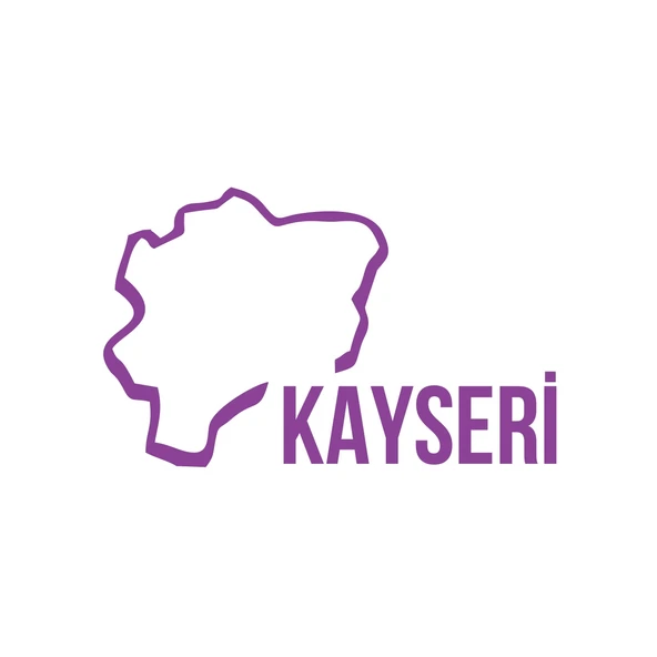 Kayseri Harita Araba Sticker 17x17 Cm Mor ürün görseli 1