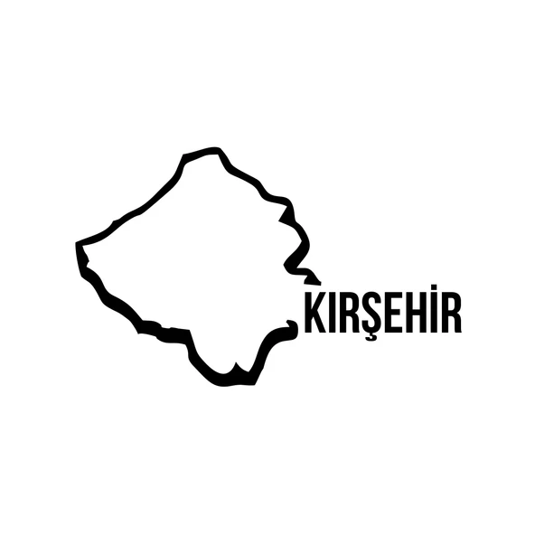 Kırşehir Harita Araba Sticker 17x17 Cm Siyah ürün görseli 1