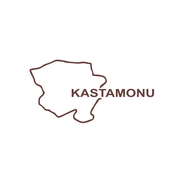 Kastamonu Harita Araba Sticker 17x17 Cm Kahverengi ürün görseli 1