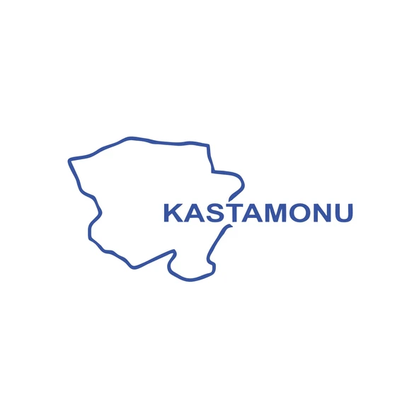 Kastamonu Harita Araba Sticker 17x17 Cm Mavi ürün görseli 1