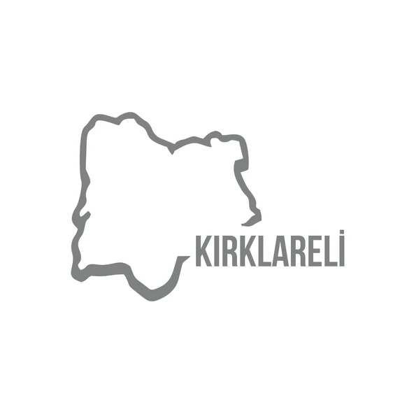 Kırklareli Harita Araba Sticker 17x17 Cm Gri ürün görseli 1