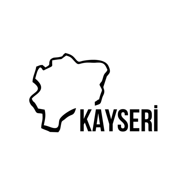 Kayseri Harita Araba Sticker 17x17 Cm Siyah ürün görseli 1
