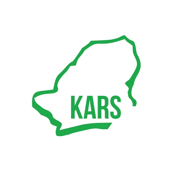Kars Harita Araba Sticker 17x17 Cm Yeşil ürün görseli 1