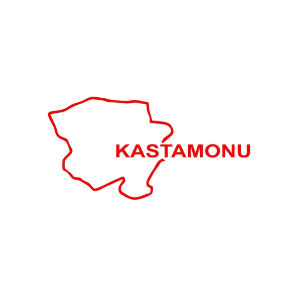 Kastamonu Harita Araba Sticker 17x17 Cm Kırmızı ürün görseli 1