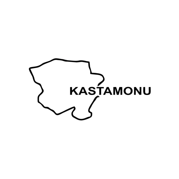 Kastamonu Harita Araba Sticker 17x17 Cm Siyah ürün görseli 1