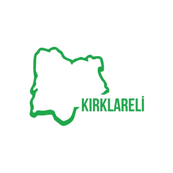 Kırklareli Harita Araba Sticker 17x17 Cm Yeşil ürün görseli 1