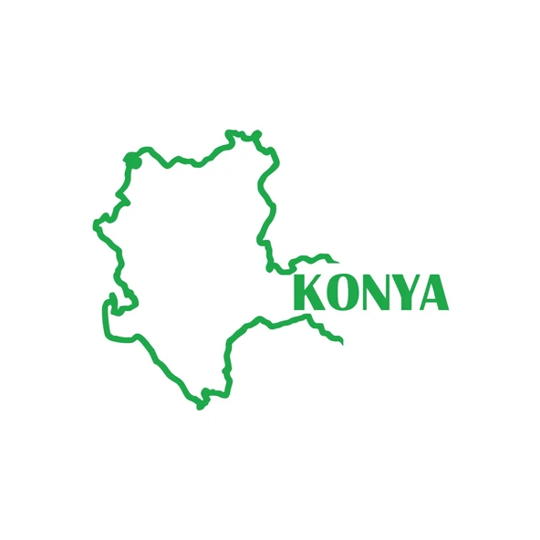 Konya Harita Araba Sticker 17x17 Cm Yeşil ürün görseli 1