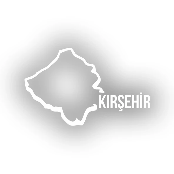 Kırşehir Harita Araba Sticker 17x17 Cm Beyaz ürün görseli 1