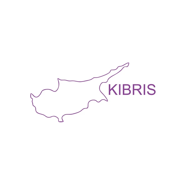 Kıbrıs Harita Araba Sticker 17x17 Cm Mor ürün görseli 1