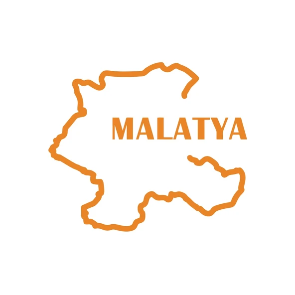 Malatya Harita Araba Sticker 17x17 Cm Turuncu ürün görseli 1