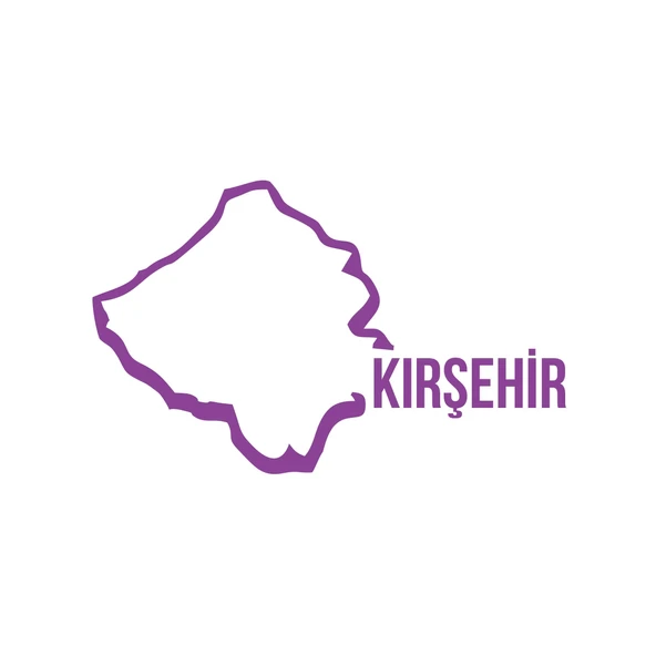 Kırşehir Harita Araba Sticker 17x17 Cm Mor ürün görseli 1