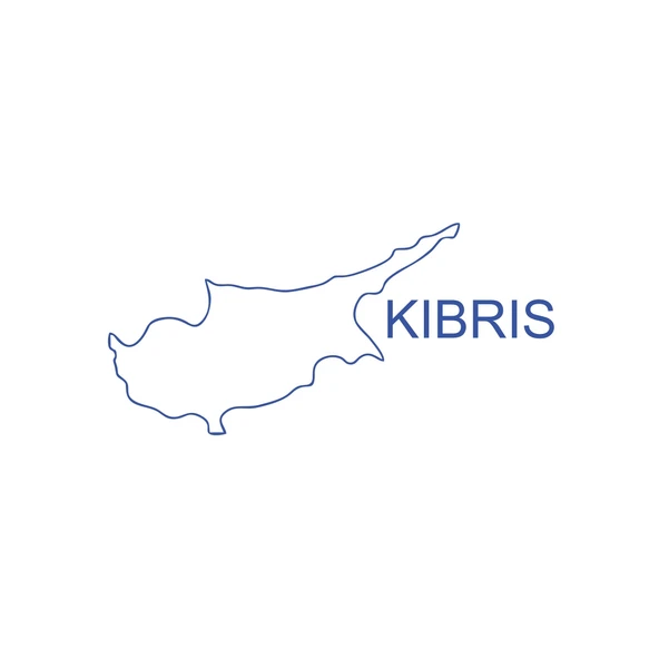 Kıbrıs Harita Araba Sticker 17x17 Cm Mavi ürün görseli 1