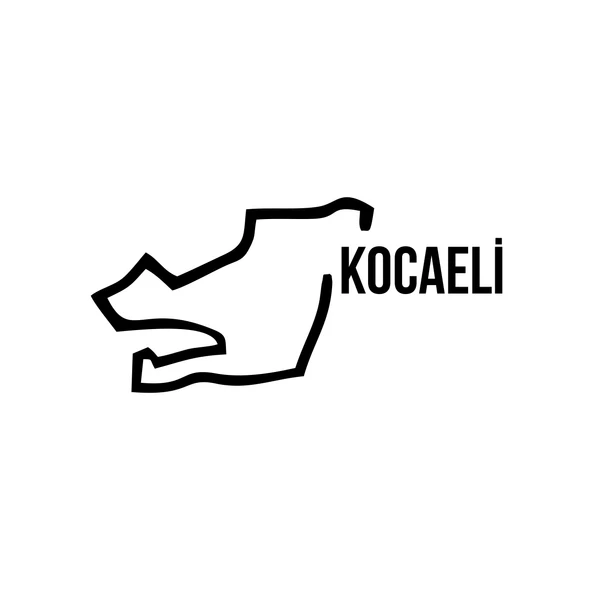 Kocaeli Harita Araba Sticker 17x17 Cm Siyah ürün görseli 1