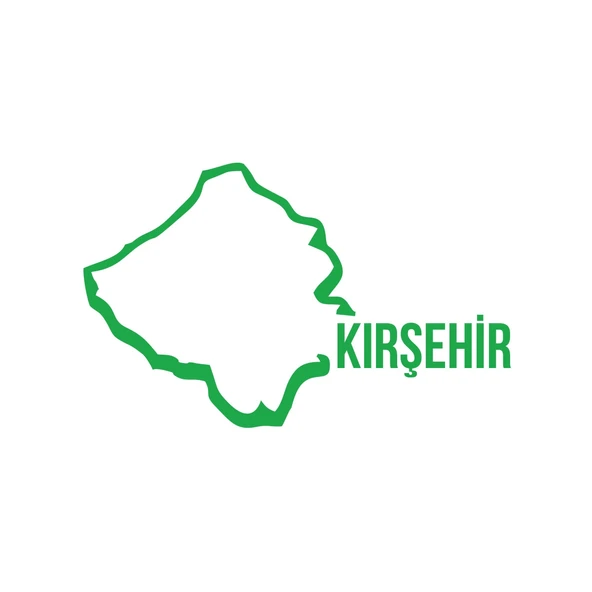 Kırşehir Harita Araba Sticker 17x17 Cm Yeşil ürün görseli 1