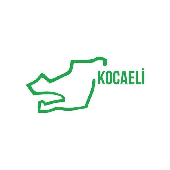 Kocaeli Harita Araba Sticker 17x17 Cm Yeşil ürün görseli 1
