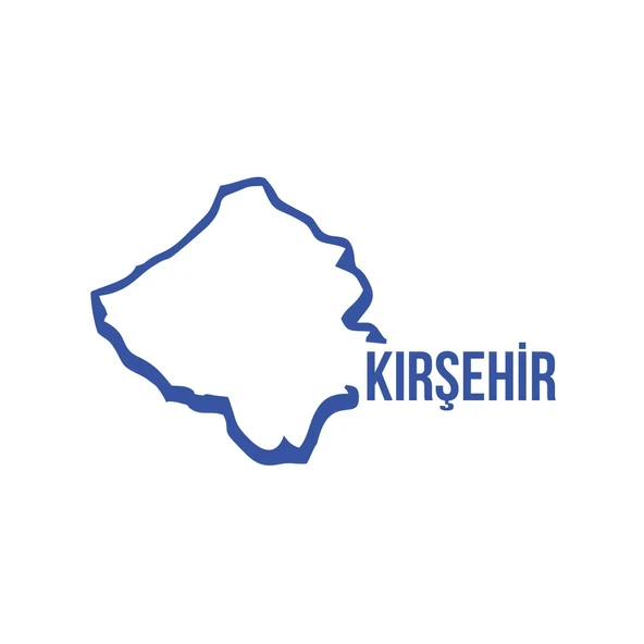 Kırşehir Harita Araba Sticker 17x17 Cm Mavi ürün görseli 1