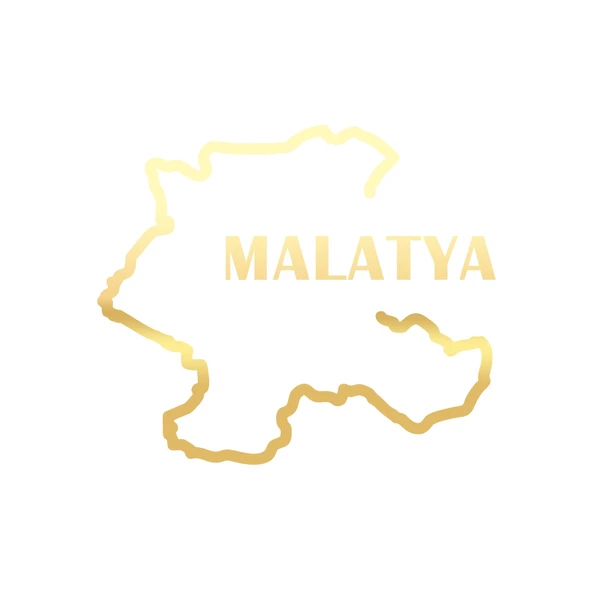 Malatya Harita Araba Sticker 17x17 Cm Gold ürün görseli 1