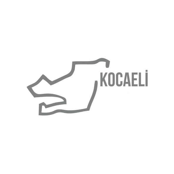 Kocaeli Harita Araba Sticker 17x17 Cm Gri ürün görseli 1