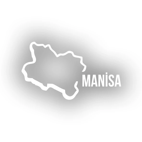 Manisa Harita Araba Sticker 17x17 Cm Beyaz ürün görseli 1