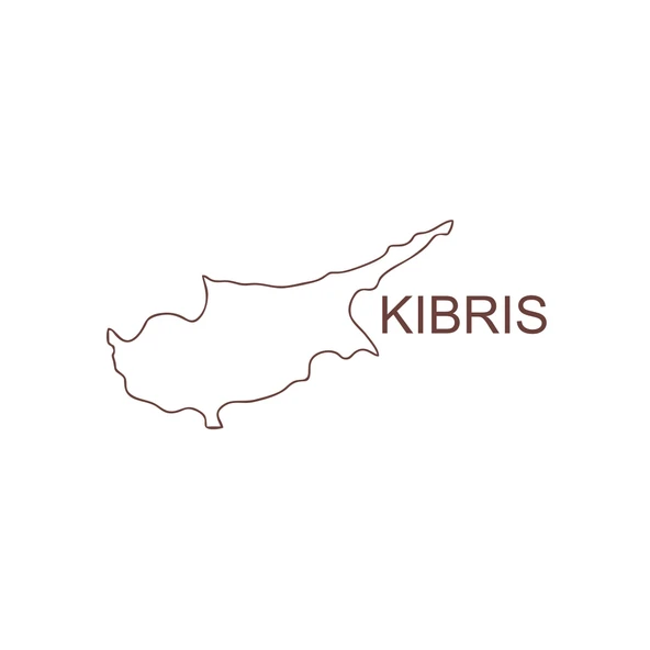 Kıbrıs Harita Araba Sticker 17x17 Cm Kahverengi ürün görseli 1
