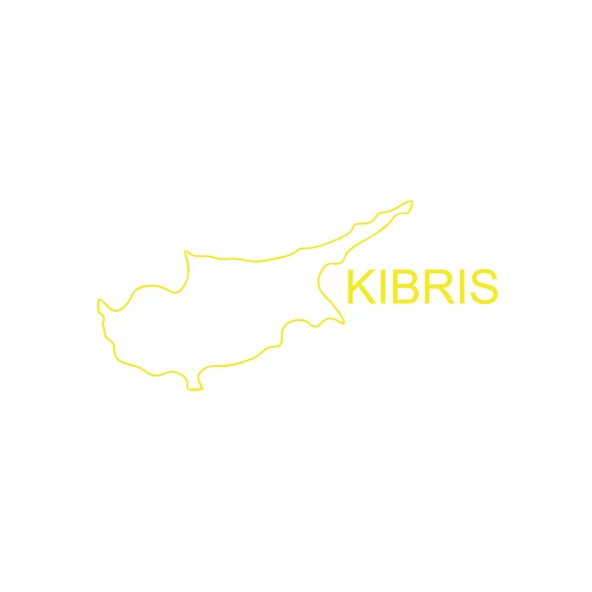 Kıbrıs Harita Araba Sticker 17x17 Cm Sarı ürün görseli 1