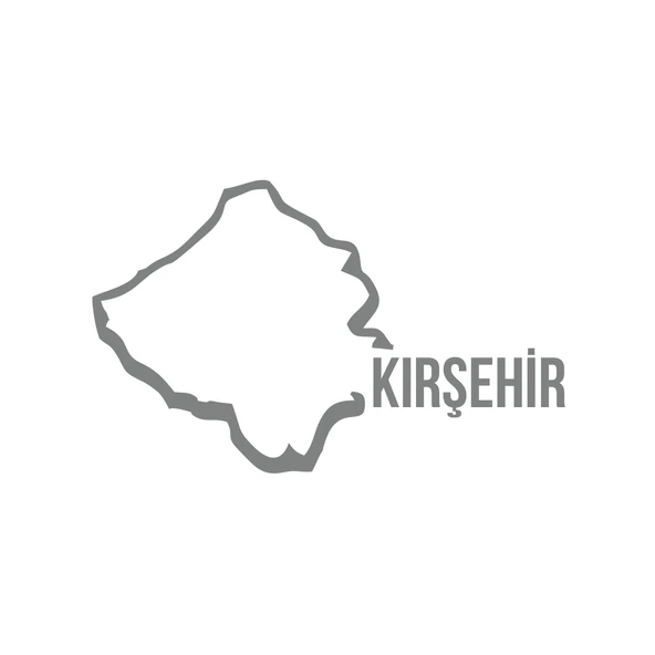 Kırşehir Harita Araba Sticker 17x17 Cm Gri ürün görseli 1