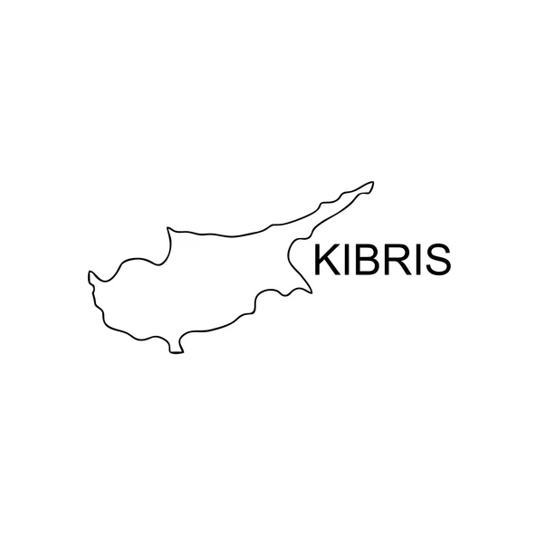 Kıbrıs Harita Araba Sticker 17x17 Cm Siyah ürün görseli 1
