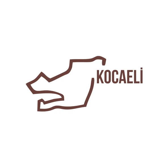 Kocaeli Harita Araba Sticker 17x17 Cm Kahverengi ürün görseli 1