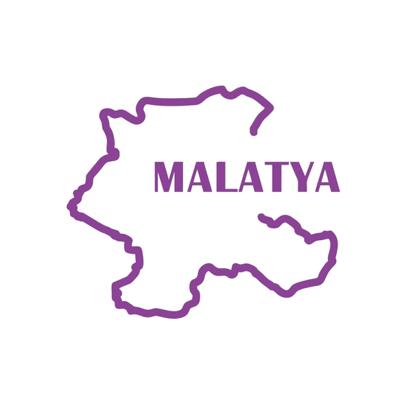 Malatya Harita Araba Sticker 17x17 Cm Mor ürün görseli 1