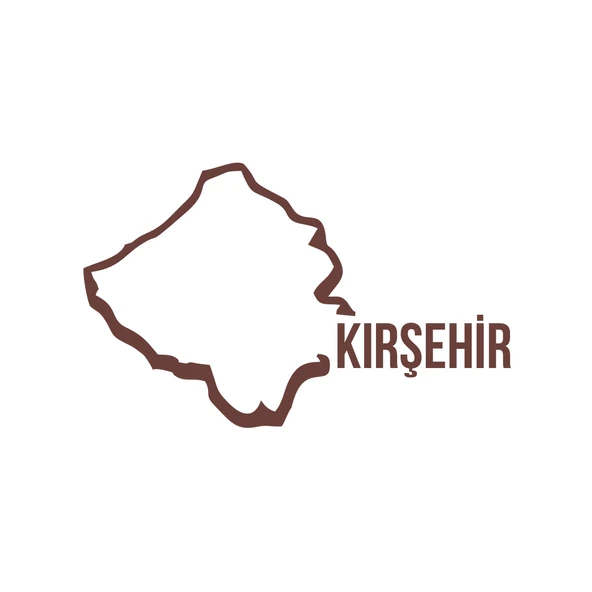 Kırşehir Harita Araba Sticker 17x17 Cm Kahverengi ürün görseli 1