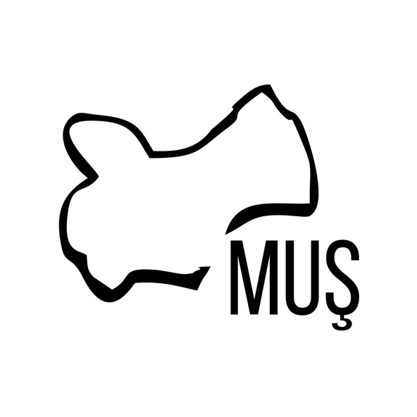 Muş Harita Araba Sticker 17x17 Cm Siyah ürün görseli 1
