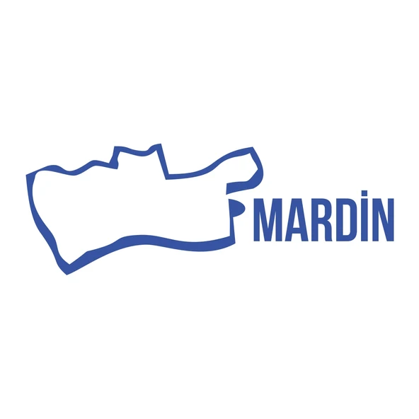 Mardin Harita Araba Sticker 17x17 Cm Mavi ürün görseli 1
