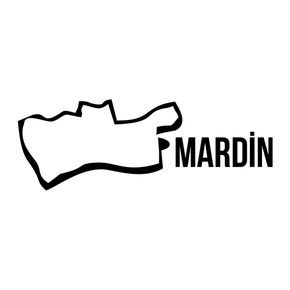 Mardin Harita Araba Sticker 17x17 Cm Siyah ürün görseli 1