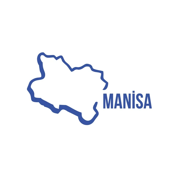 Manisa Harita Araba Sticker 17x17 Cm Mavi ürün görseli 1