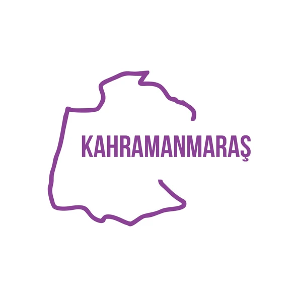 Kahramanmaraş Harita Araba Sticker 17x17 Cm Mor ürün görseli 1