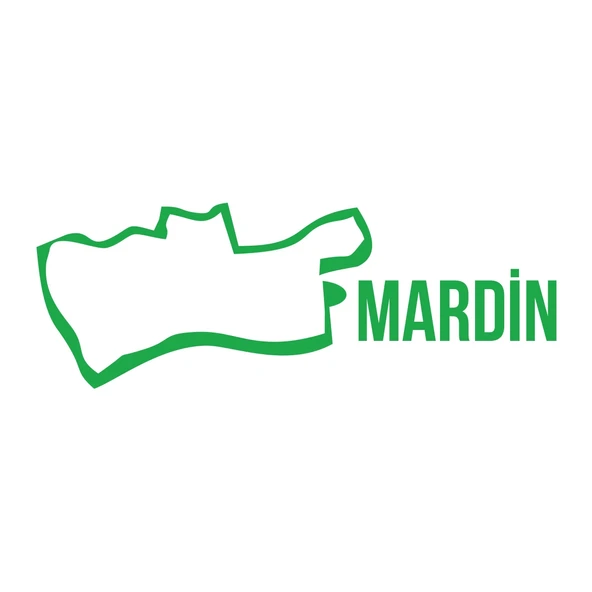 Mardin Harita Araba Sticker 17x17 Cm Yeşil ürün görseli 1