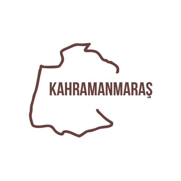 Kahramanmaraş Harita Araba Sticker 17x17 Cm Kahverengi ürün görseli 1