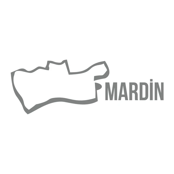 Mardin Harita Araba Sticker 17x17 Cm Gri ürün görseli 1