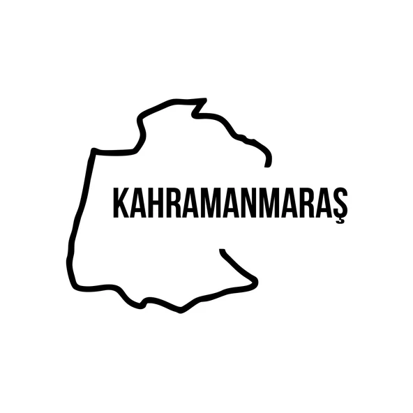 Kahramanmaraş Harita Araba Sticker 17x17 Cm Siyah ürün görseli 1