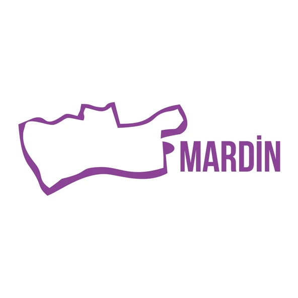 Mardin Harita Araba Sticker 17x17 Cm Mor ürün görseli 1