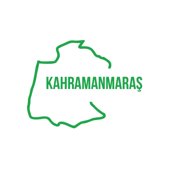 Kahramanmaraş Harita Araba Sticker 17x17 Cm Yeşil ürün görseli 1
