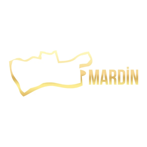 Mardin Harita Araba Sticker 17x17 Cm Gold ürün görseli 1