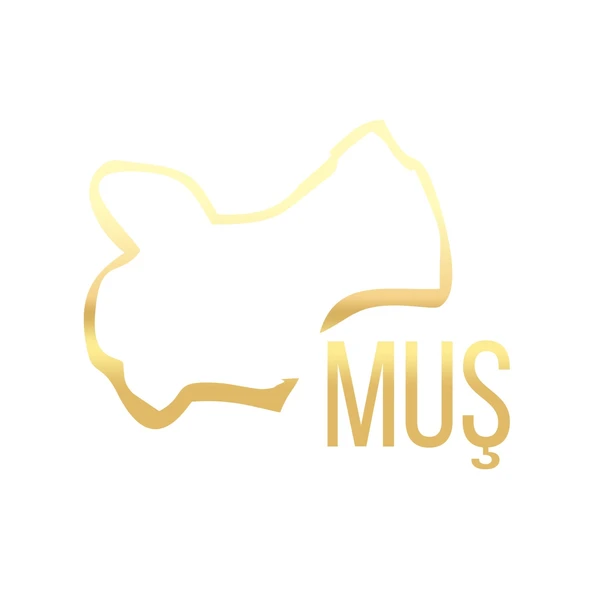 Muş Harita Araba Sticker 17x17 Cm Gold ürün görseli 1