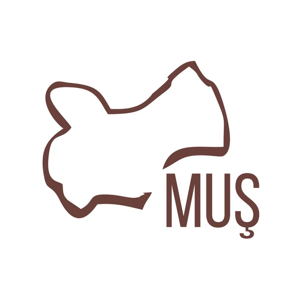 Muş Harita Araba Sticker 17x17 Cm Kahverengi ürün görseli 1