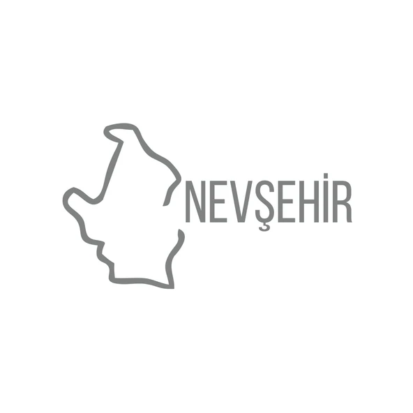 Nevşehir Harita Araba Sticker 17x17 Cm Gri ürün görseli 1