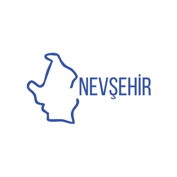 Nevşehir Harita Araba Sticker 17x17 Cm Mavi ürün görseli 1